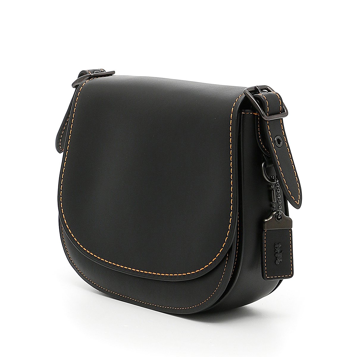 coach 专柜款 saddle 23皮革马鞍包斜挎包