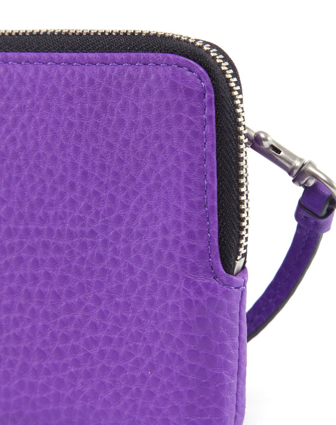 紫色大号全皮手腕包