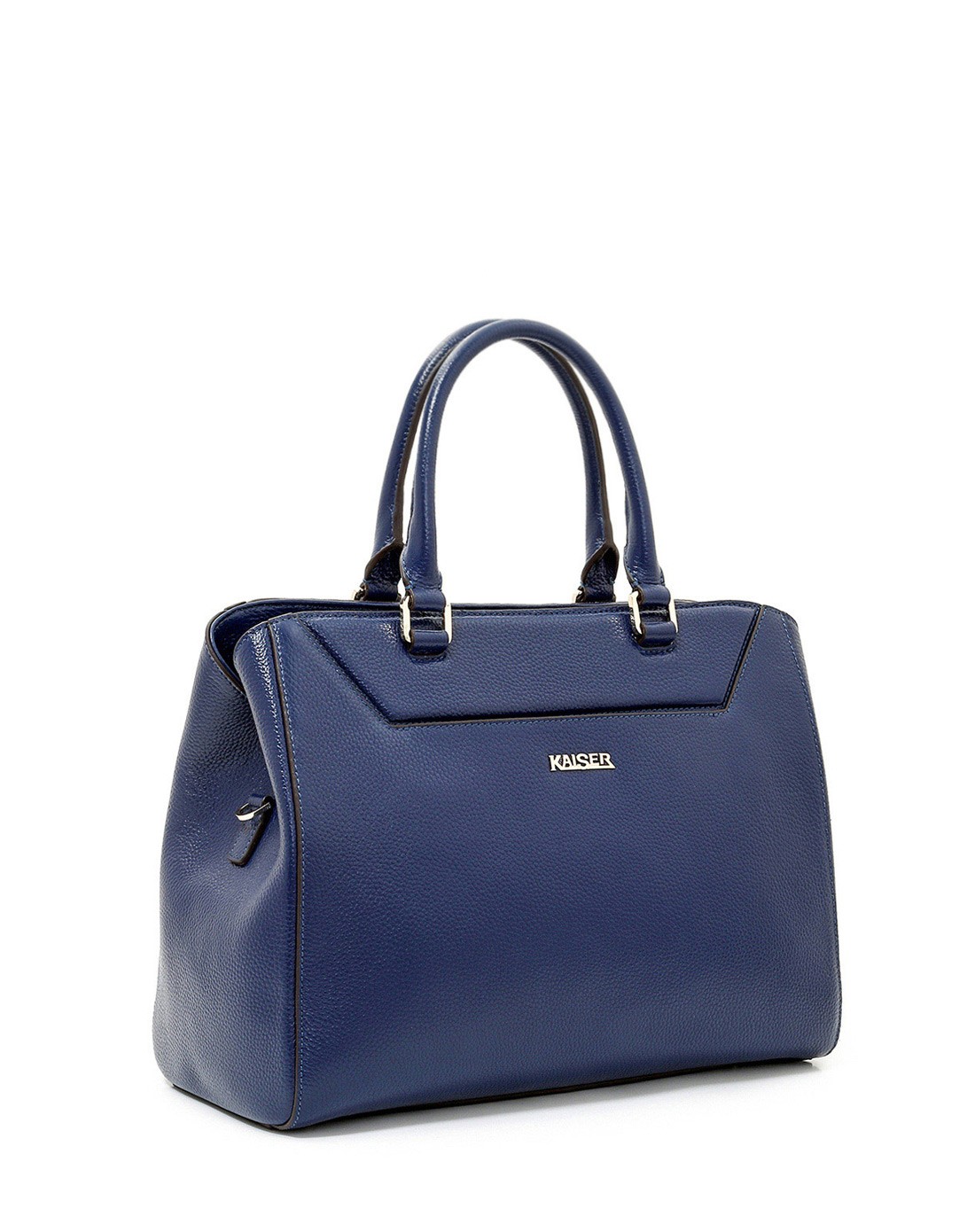 女款宝蓝色牛皮时尚简约手提包