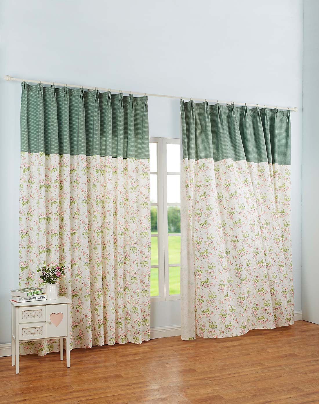 加厚棉质半遮光英式田园窗帘 锦茵 300*250cm