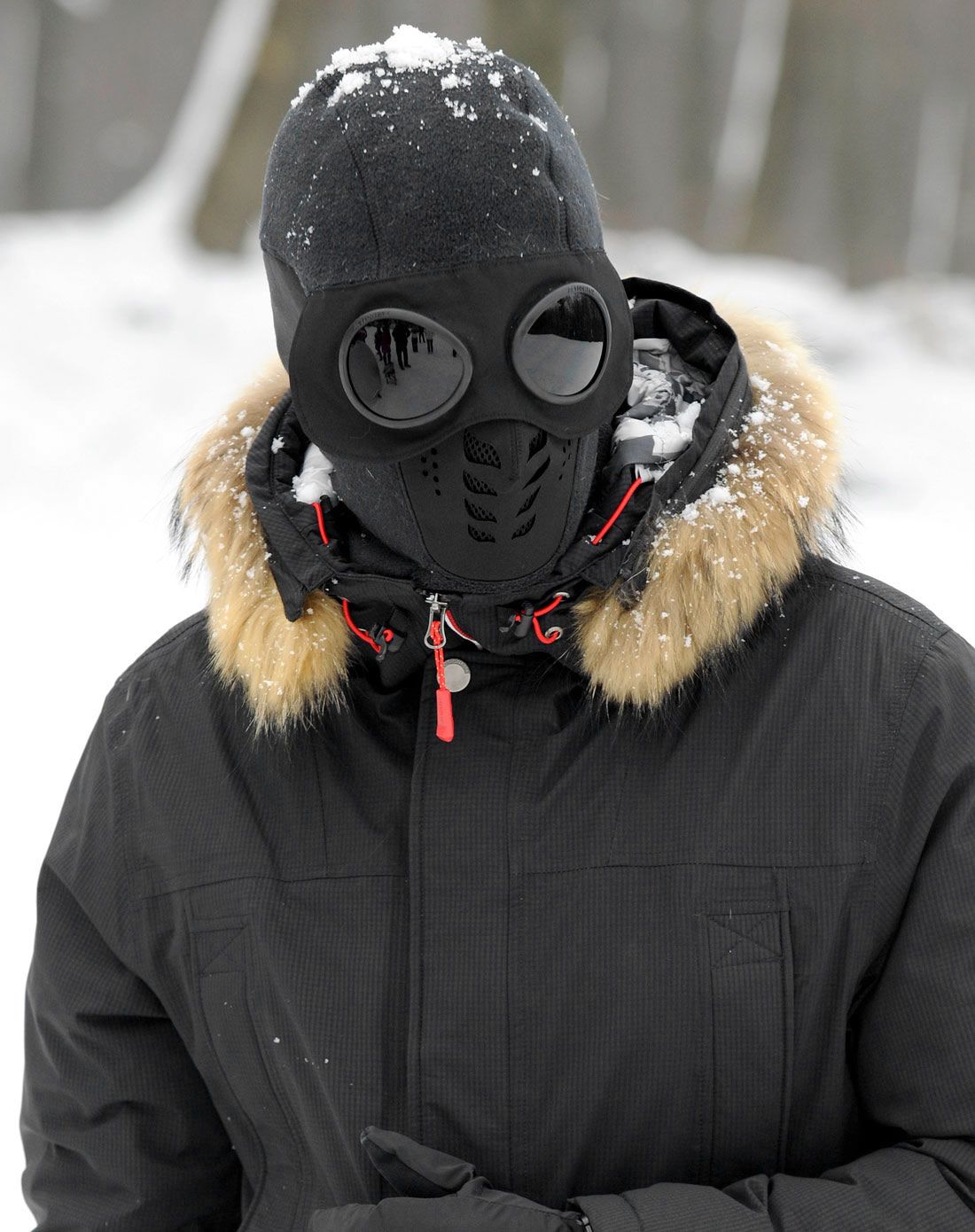 以一顶四 中性黑色头套 护脸护脖