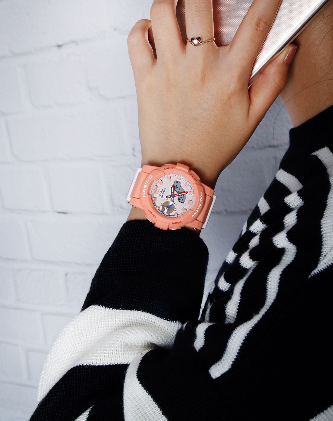 卡西欧casio女表专场casio baby-g运动炫彩防水石英女表bga1854a-k