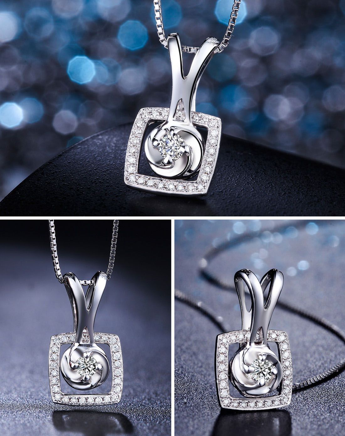 钻宝源珠宝专场钻宝源18k白金16分钻石吊坠(送s925银链)jdp40073_唯品