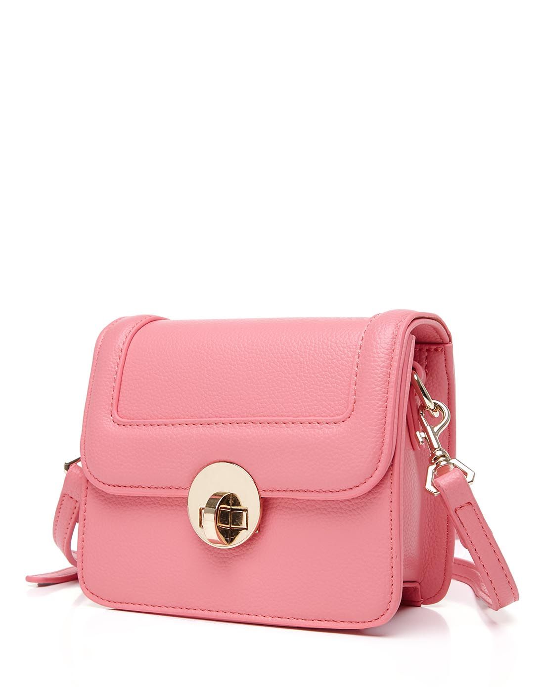 粉红色人造革包包