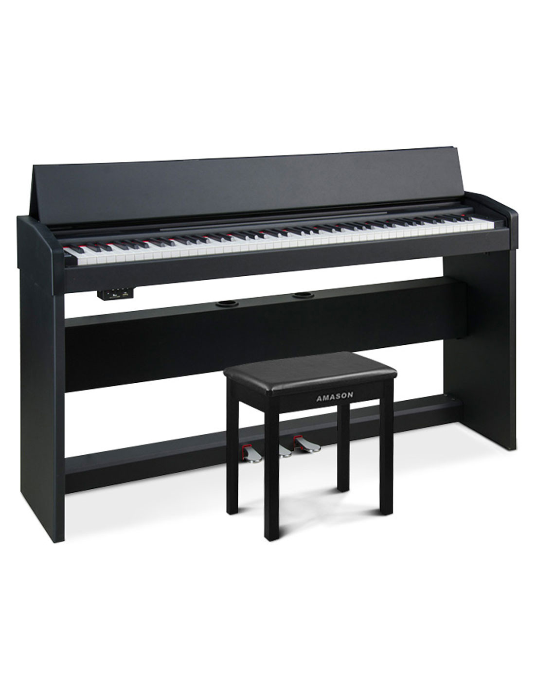 珠江旗下电钢琴艾茉森f1重锤数码88键全套包装送凳子全国联保黑色