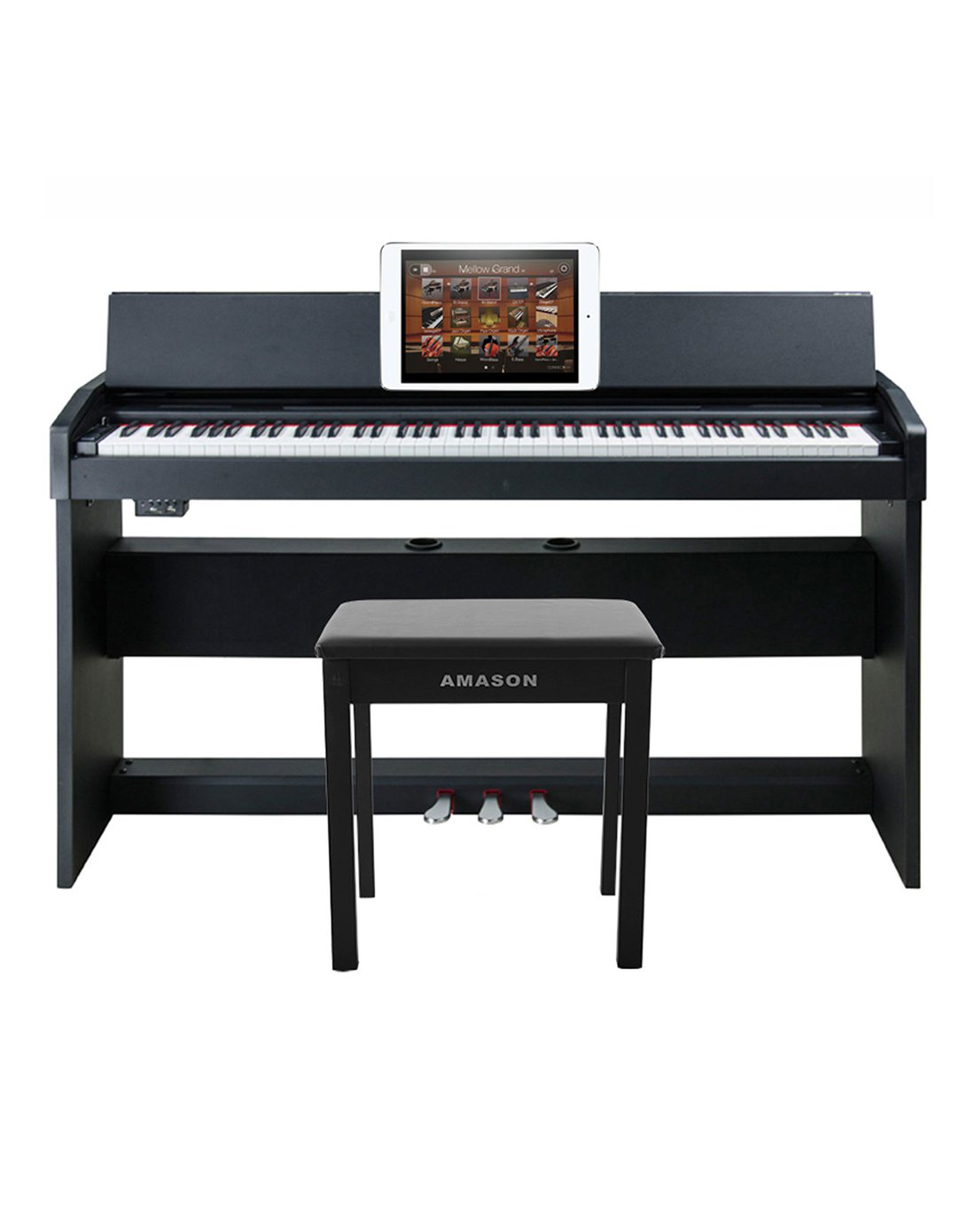 珠江旗下电钢琴艾茉森f1重锤数码88键全套包装送凳子全国联保黑色