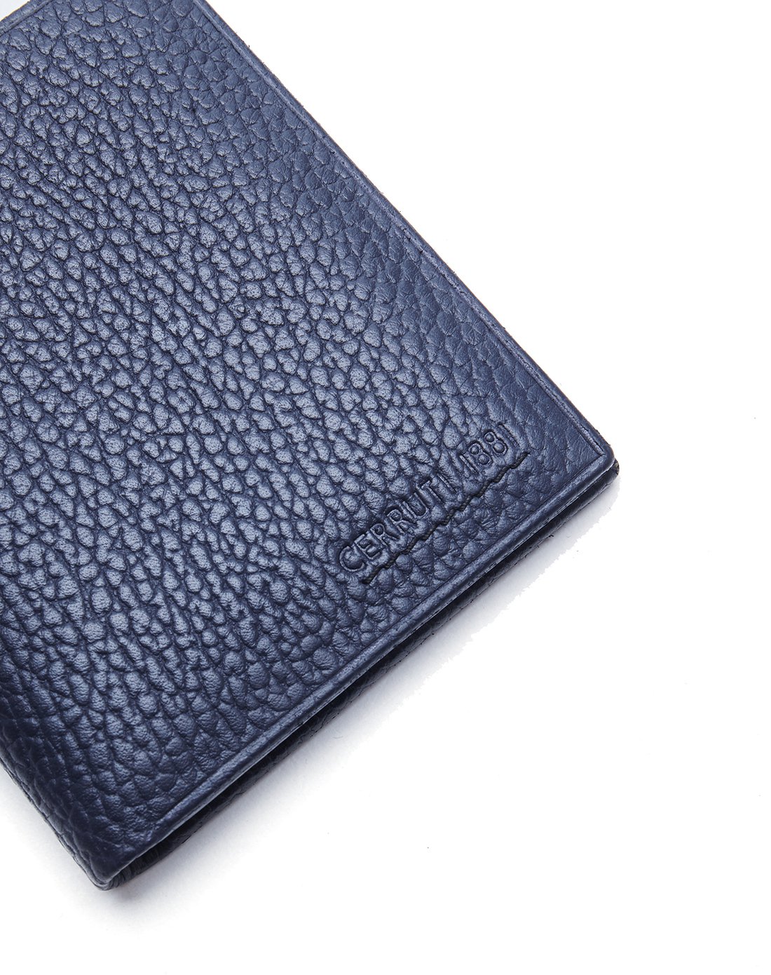 cerruti 1881男款荔枝纹牛皮短款钱包