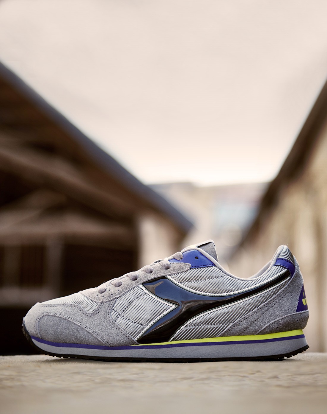 迪亚多纳 男款深灰色反毛牛皮休闲鞋