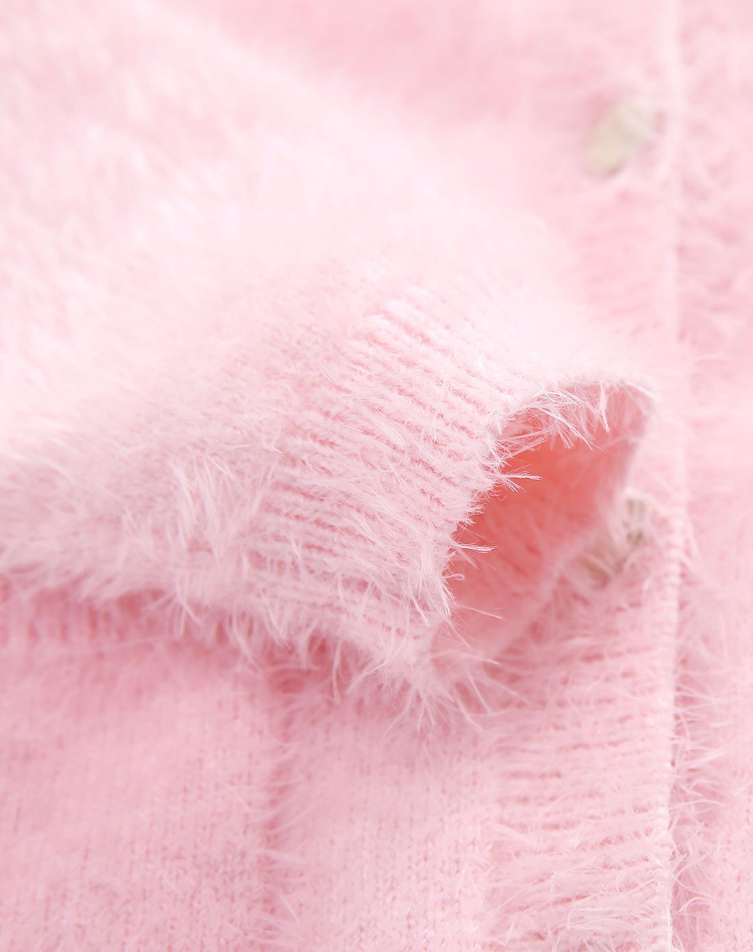 女童粉晶色针织开衫