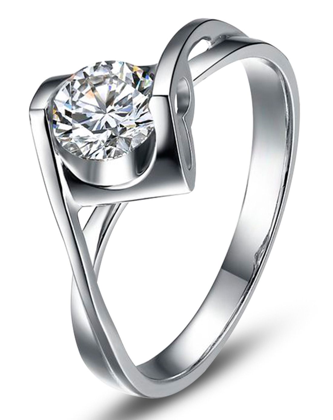 钻宝源 pt950铂金31分钻石女戒