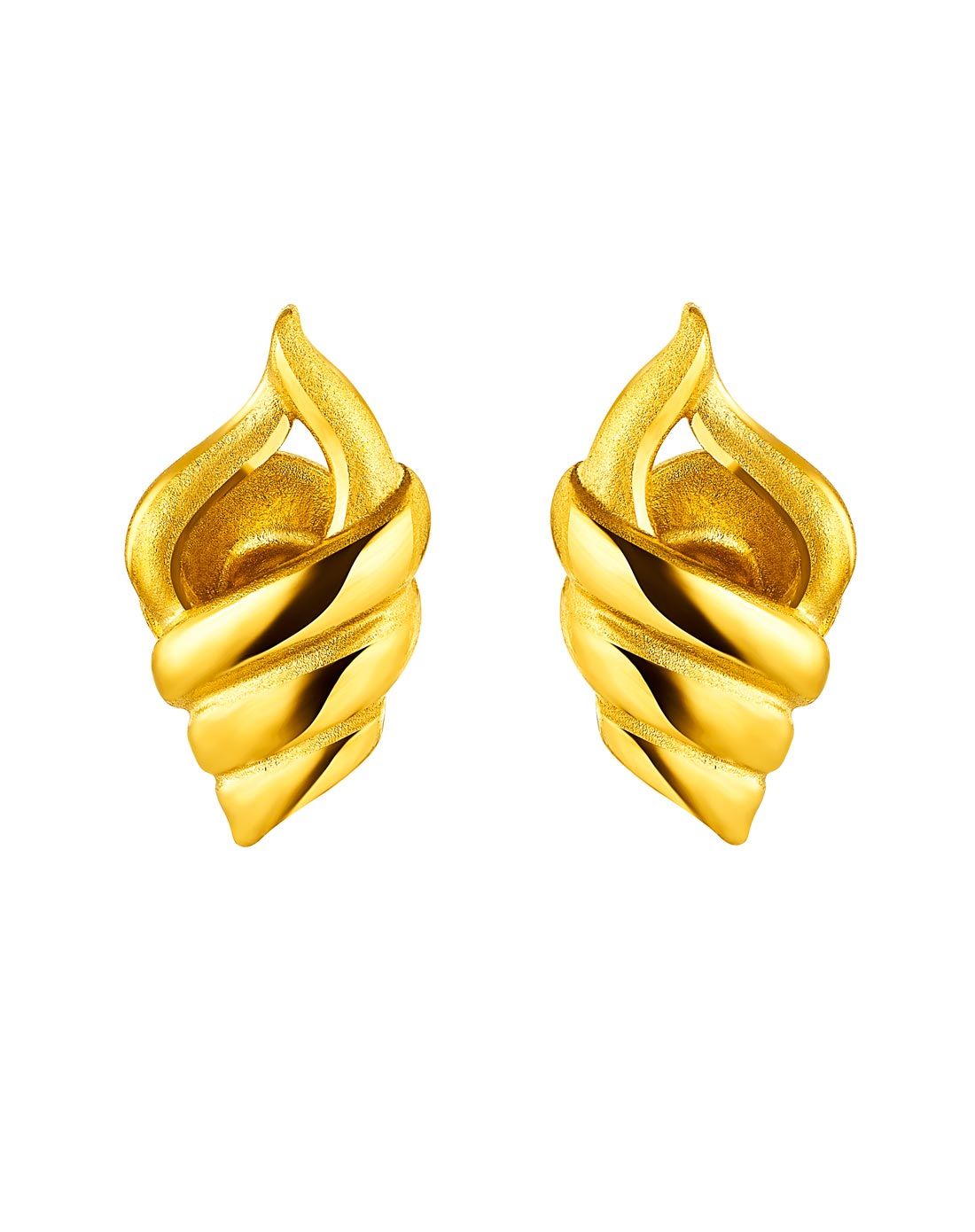 六福珠宝lukfook jewellery专场足金海螺黄金耳饰1.