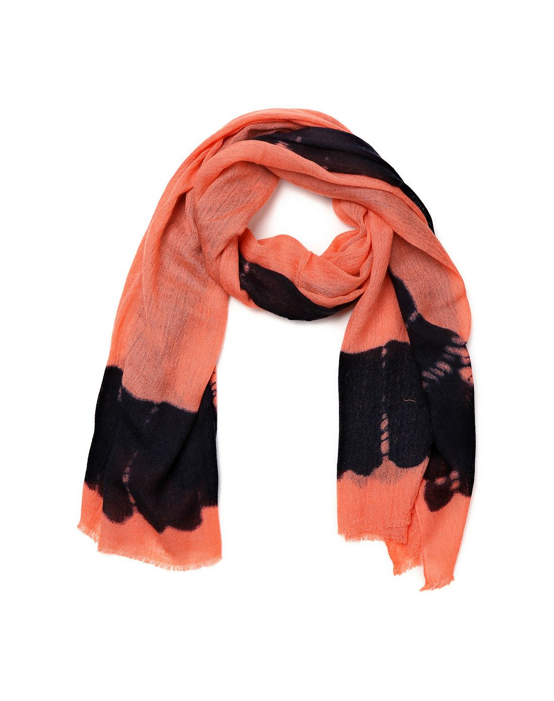 galerieslafayette柔软舒适 女款红配黑色围巾