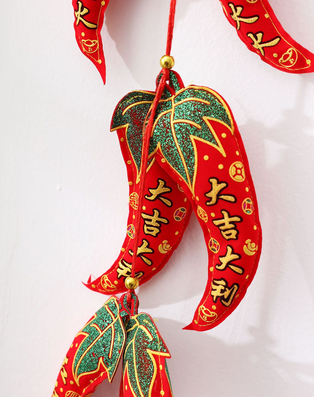 水木娃娃高品新年纳福吉祥红火12头绒布新款辣椒挂件