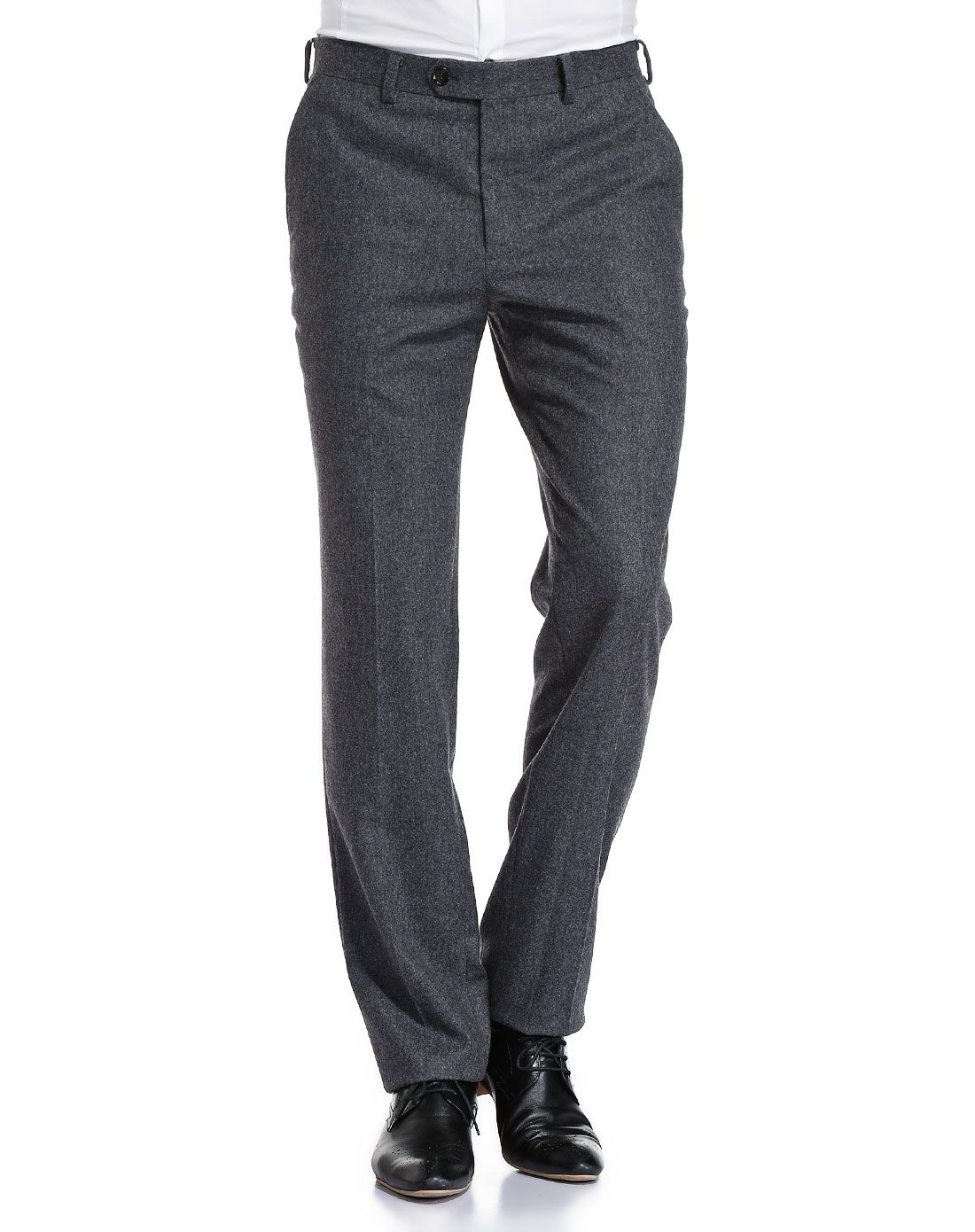 深灰色绅士商务长西裤