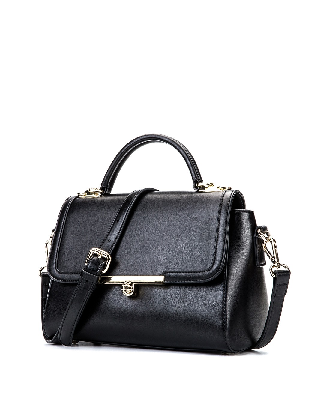 奥康女款黑色休闲手提包