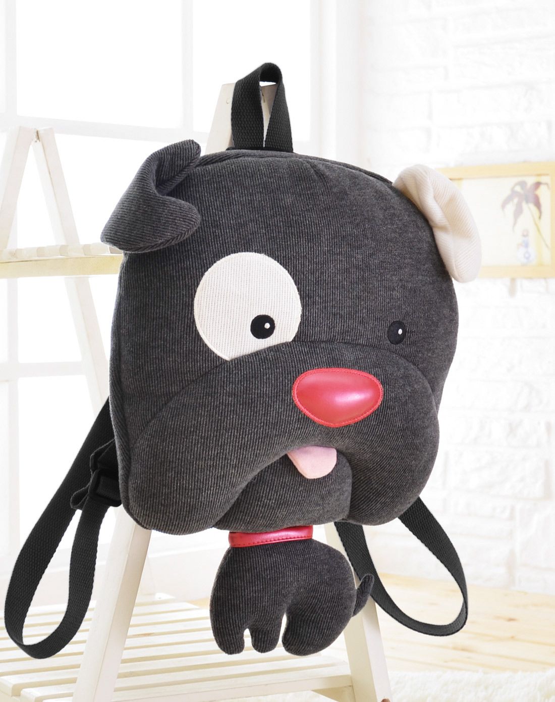 简欧狗狗书包 黑色狗狗