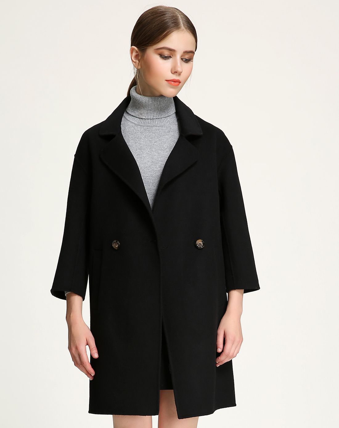 100%羊毛双面呢大衣