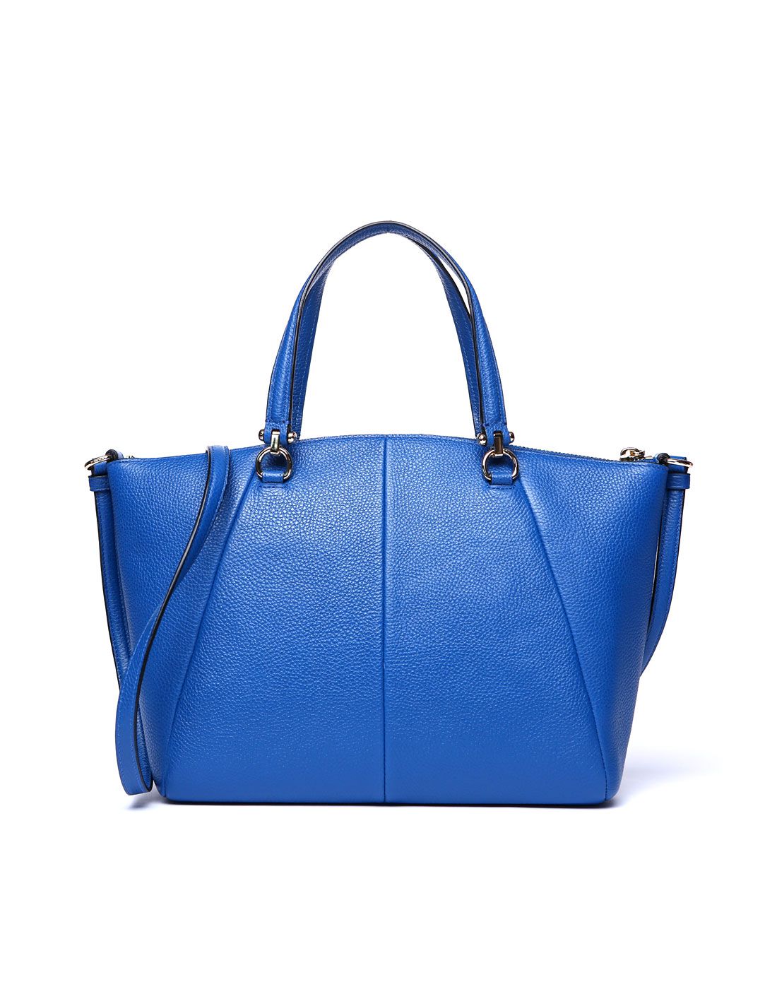 coach女士纯皮蓝色手提包