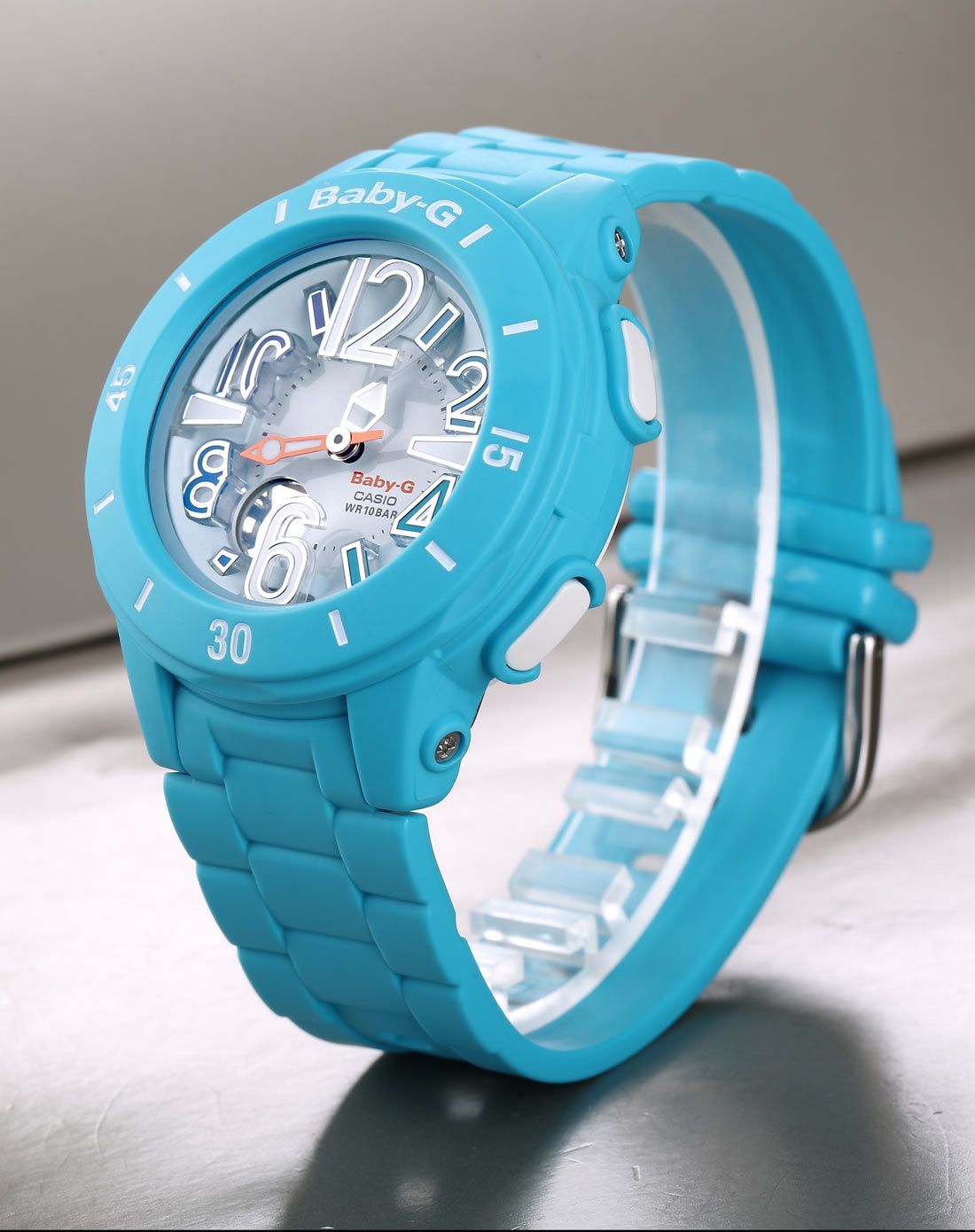 卡西欧casiocasio baby-g系列霓虹炫彩双显潮流石英女表bga-170-2bpr