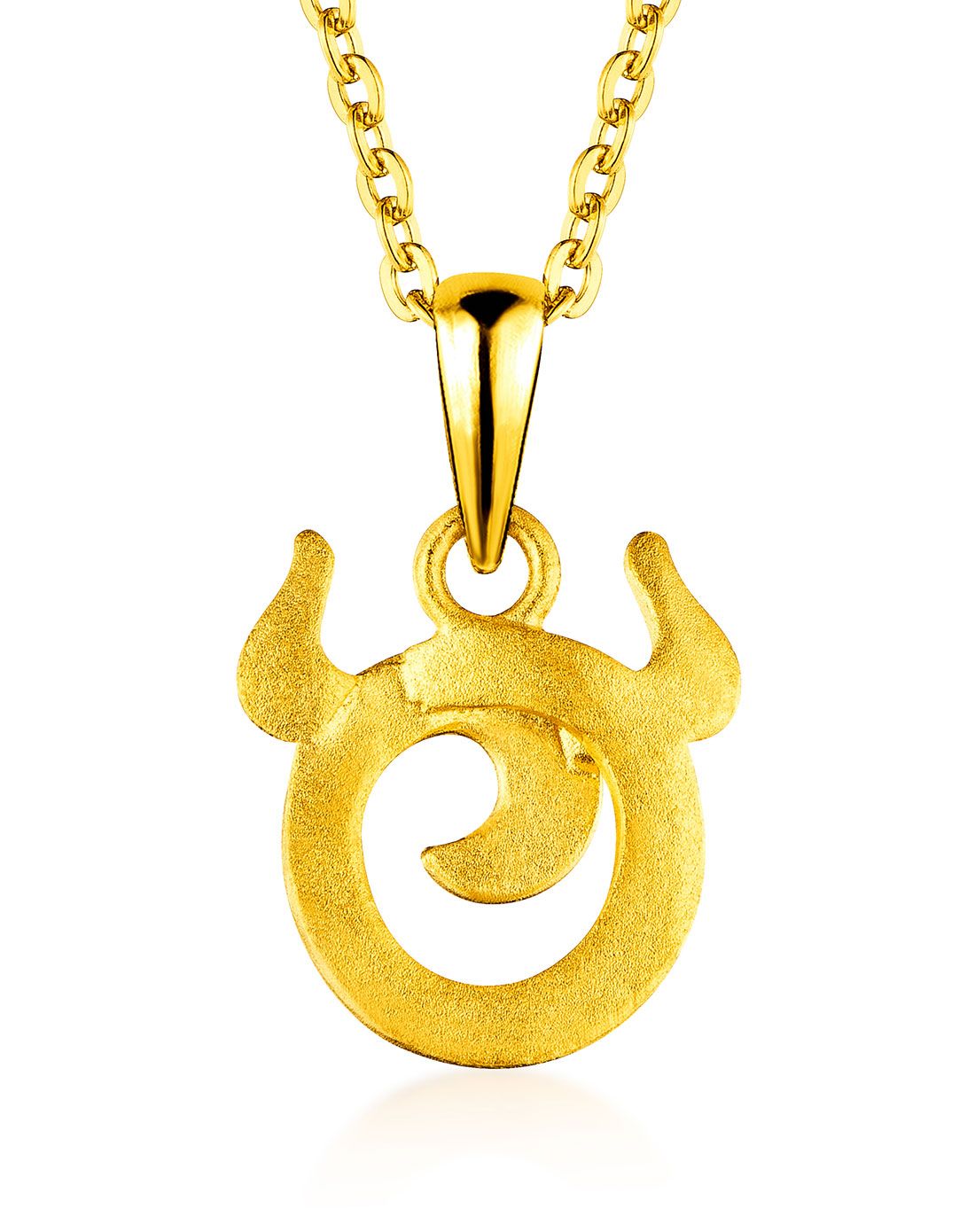 金饰魅力系列足金十二星座金牛座黄金吊坠(不含项链)1.7克