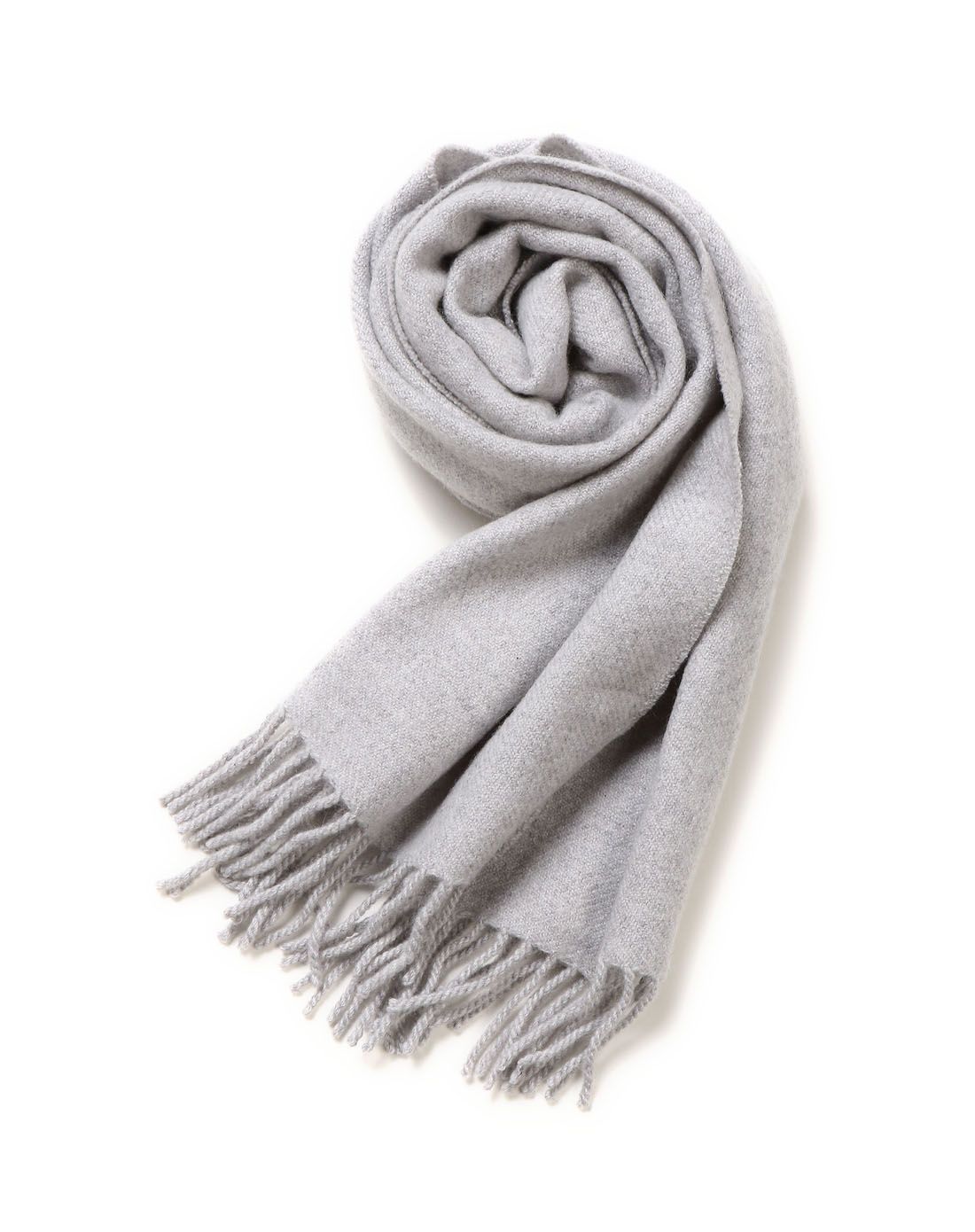 通用款浅灰色魅力简约山羊绒围巾