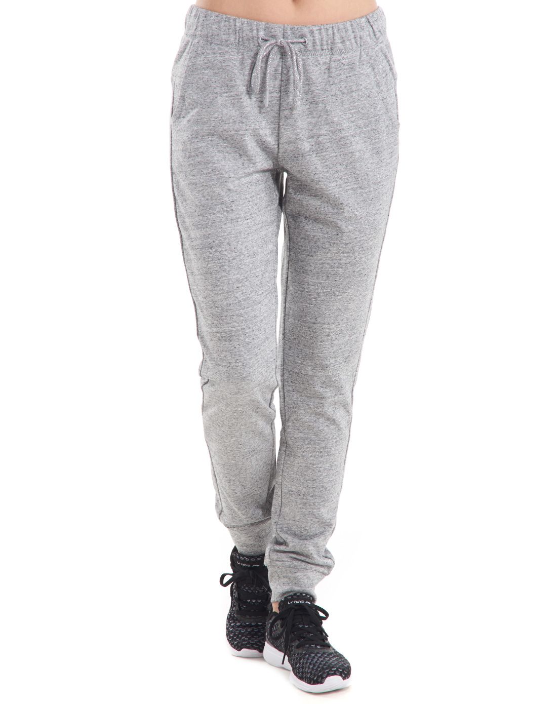 简约舒适 女款花灰色长裤 运动休闲