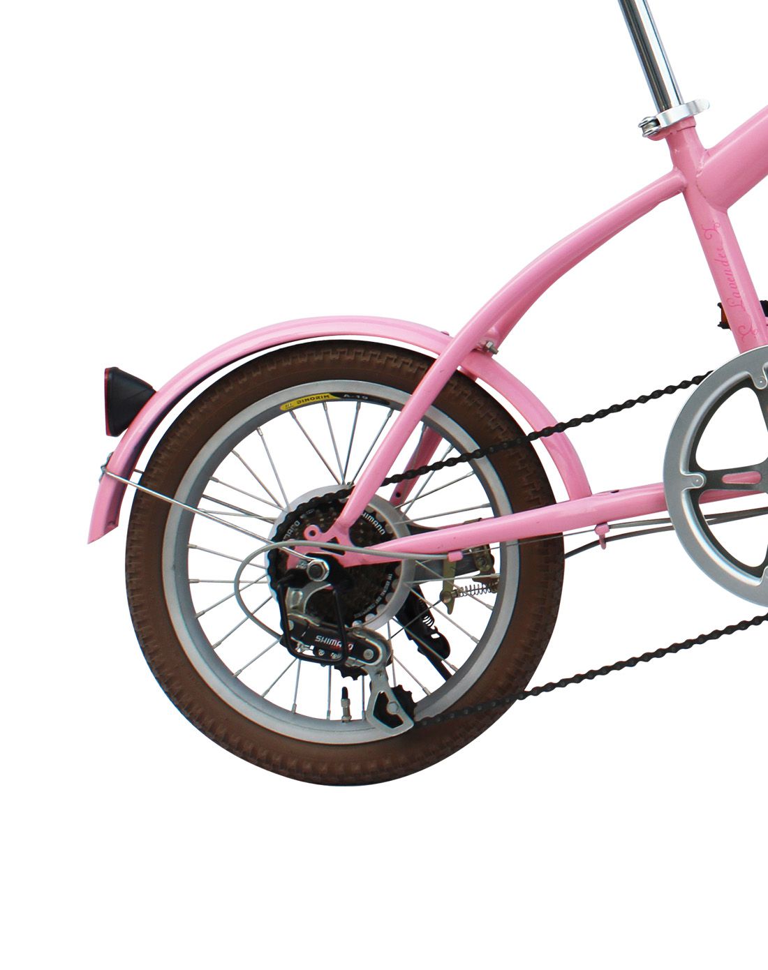 莱斯帕lexpa自行车专场直发货24寸变速女式复古大小轮自行车-标配粉bp