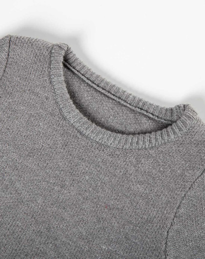 女童灰色海军款毛衣