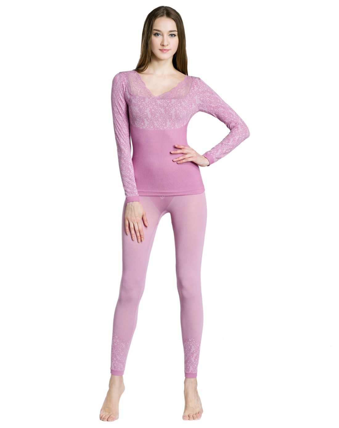 波司登bosideng男女士内衣方领蕾丝舒柔美体内衣bsd-sd163011-196