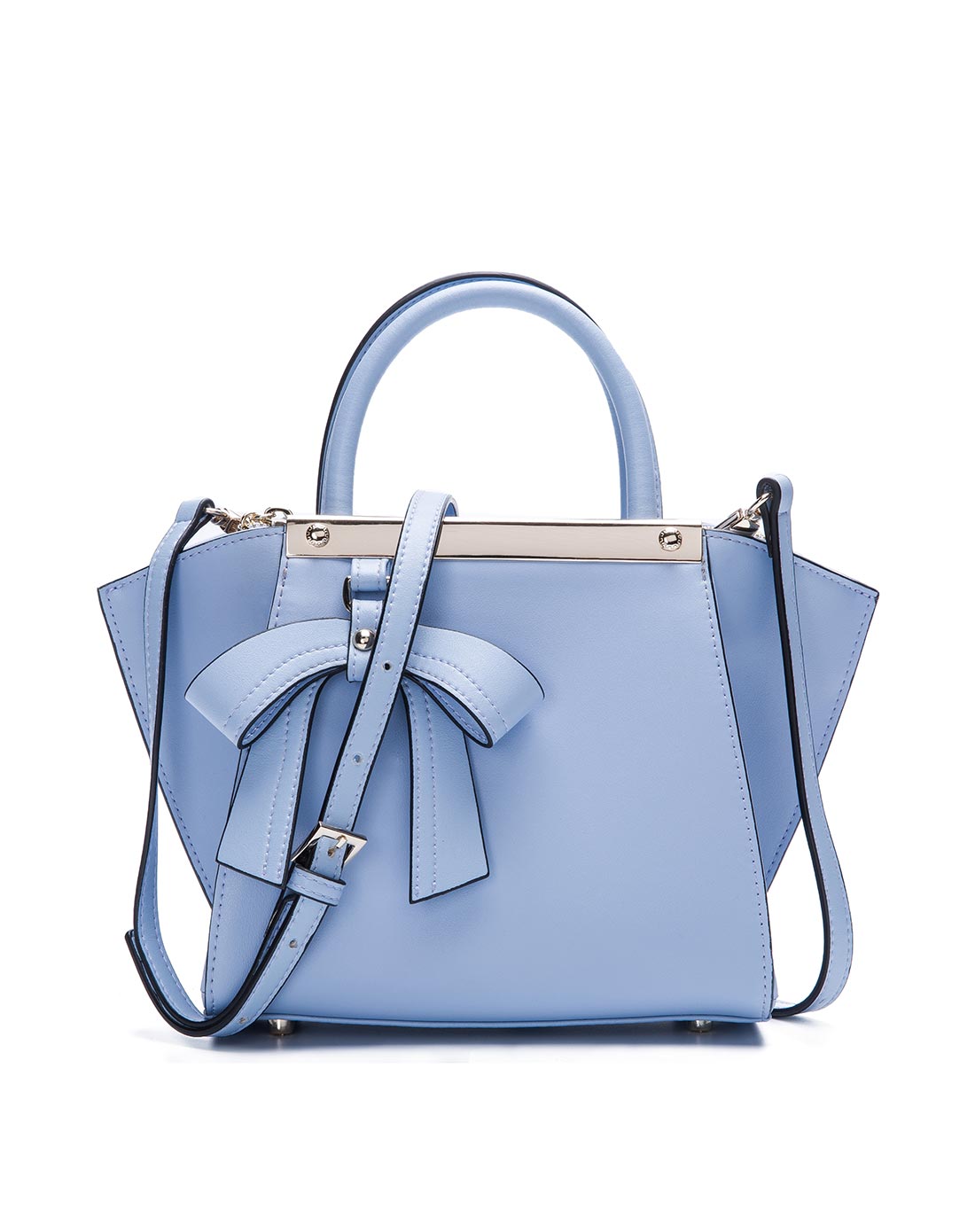 奥康2016新款女款浅蓝色休闲手提包