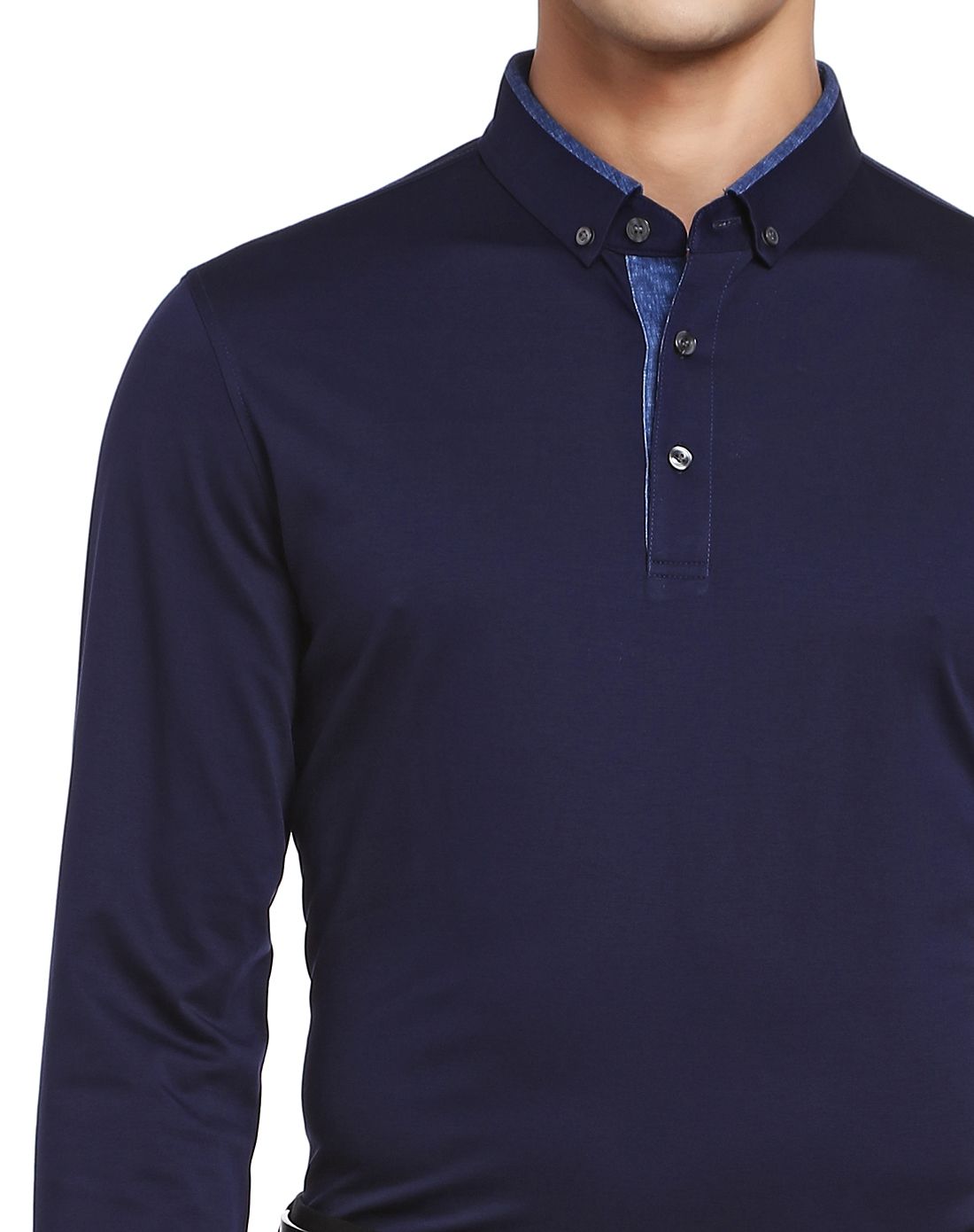 深宝蓝时尚帅气色t恤