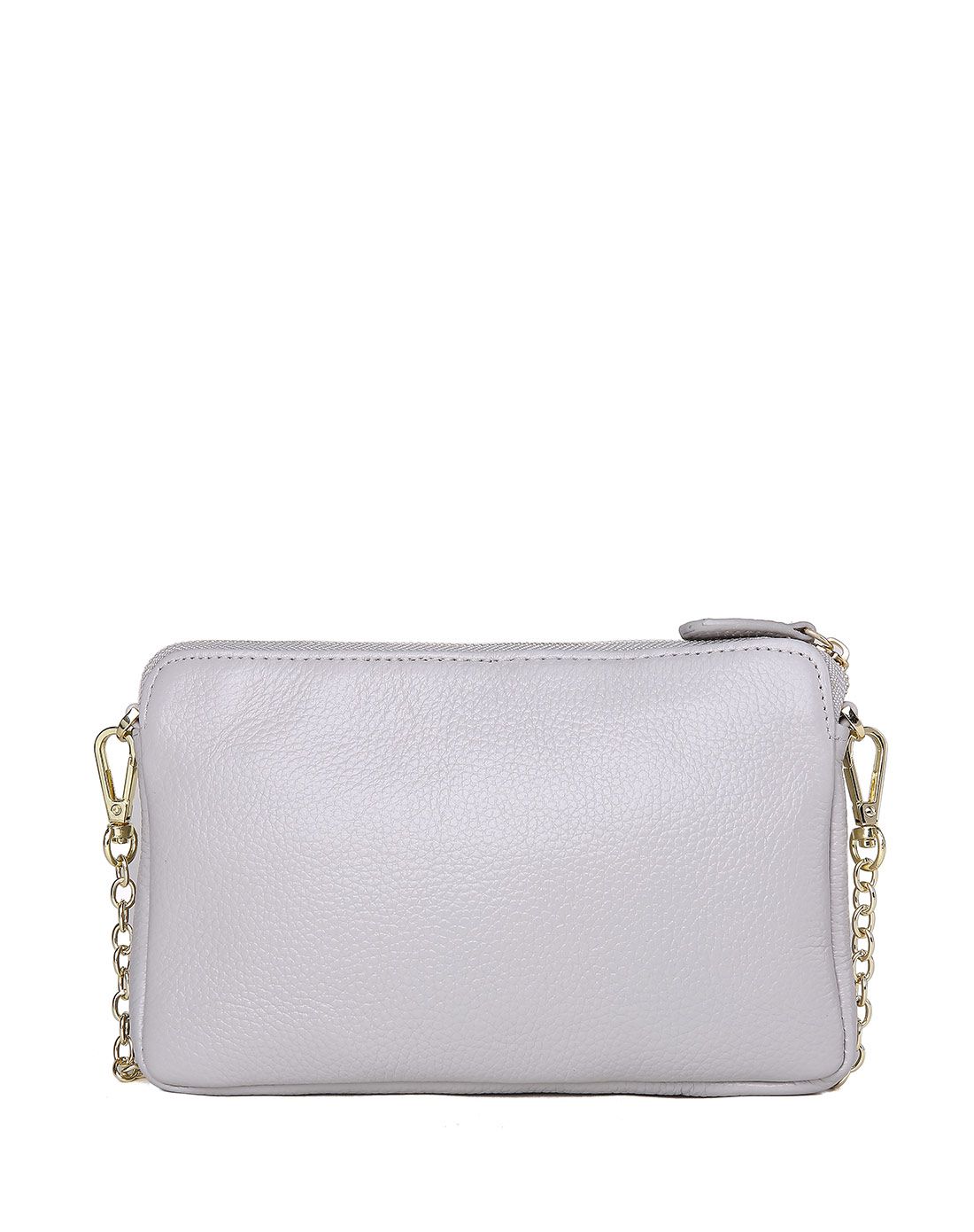 2016年新品灰色牛皮革时尚精致斜挎包