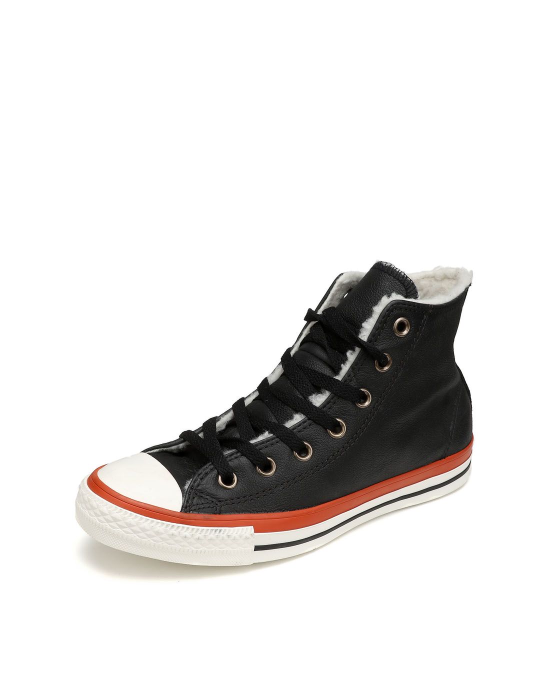 耐磨舒适 中性款黑色高帮休闲鞋