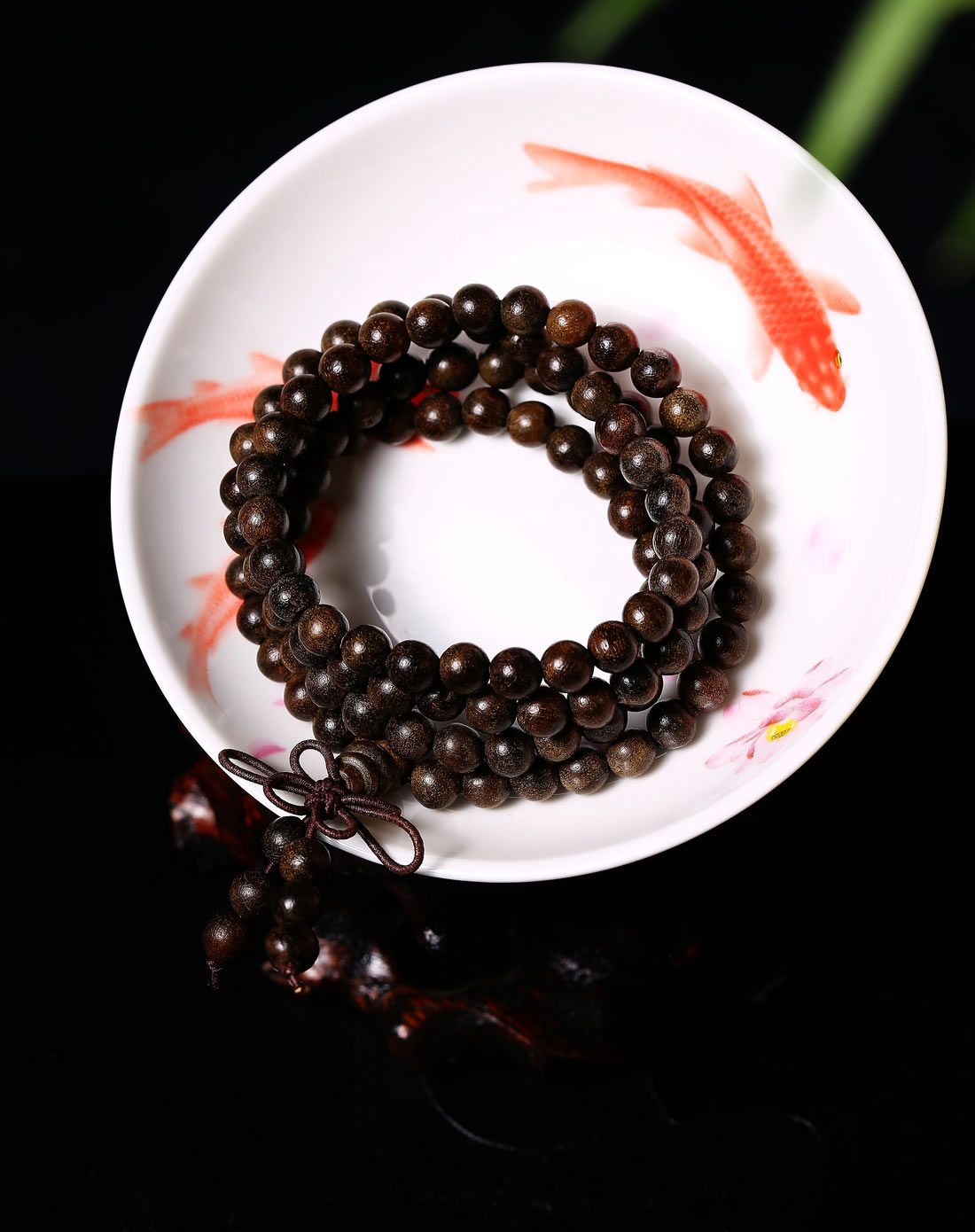 乌木阴沉木手链 108颗 6mm