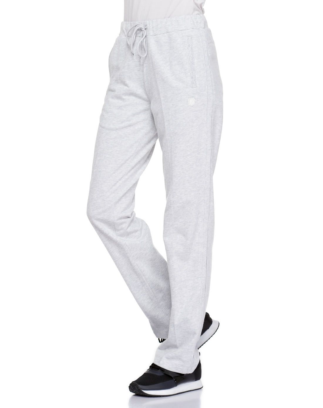 女款浅花灰卫裤 简约舒适