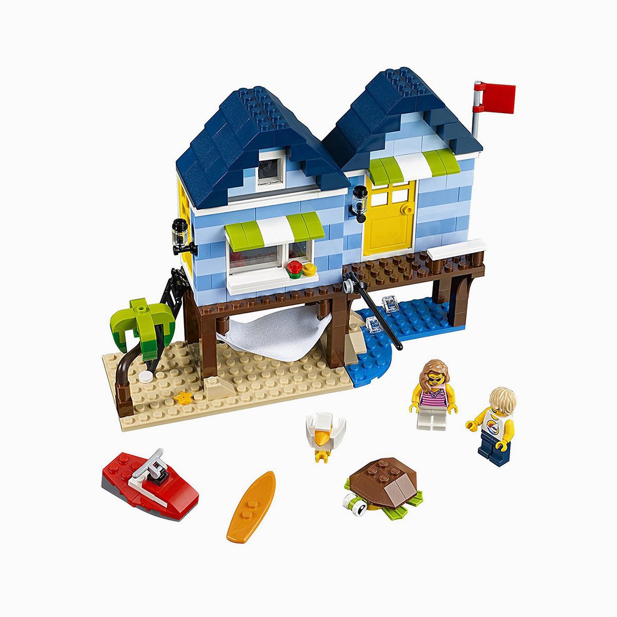 乐高lego创意百变系列31063海滨度假屋乐高玩具积木 儿童玩具 激发