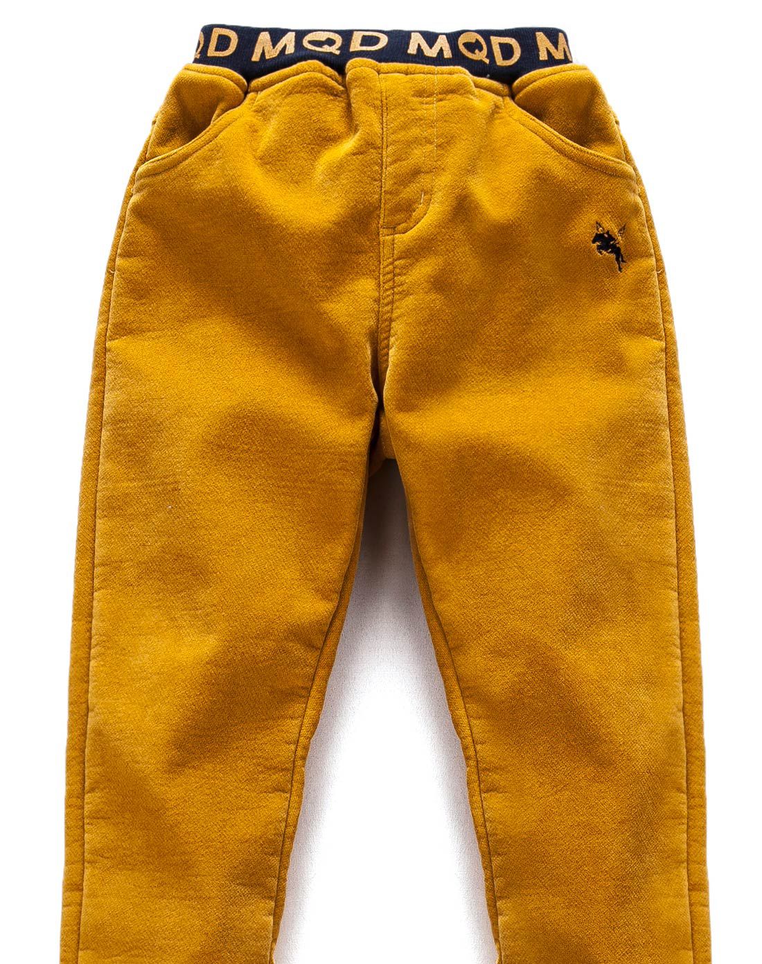 男童赭黄加厚休闲裤