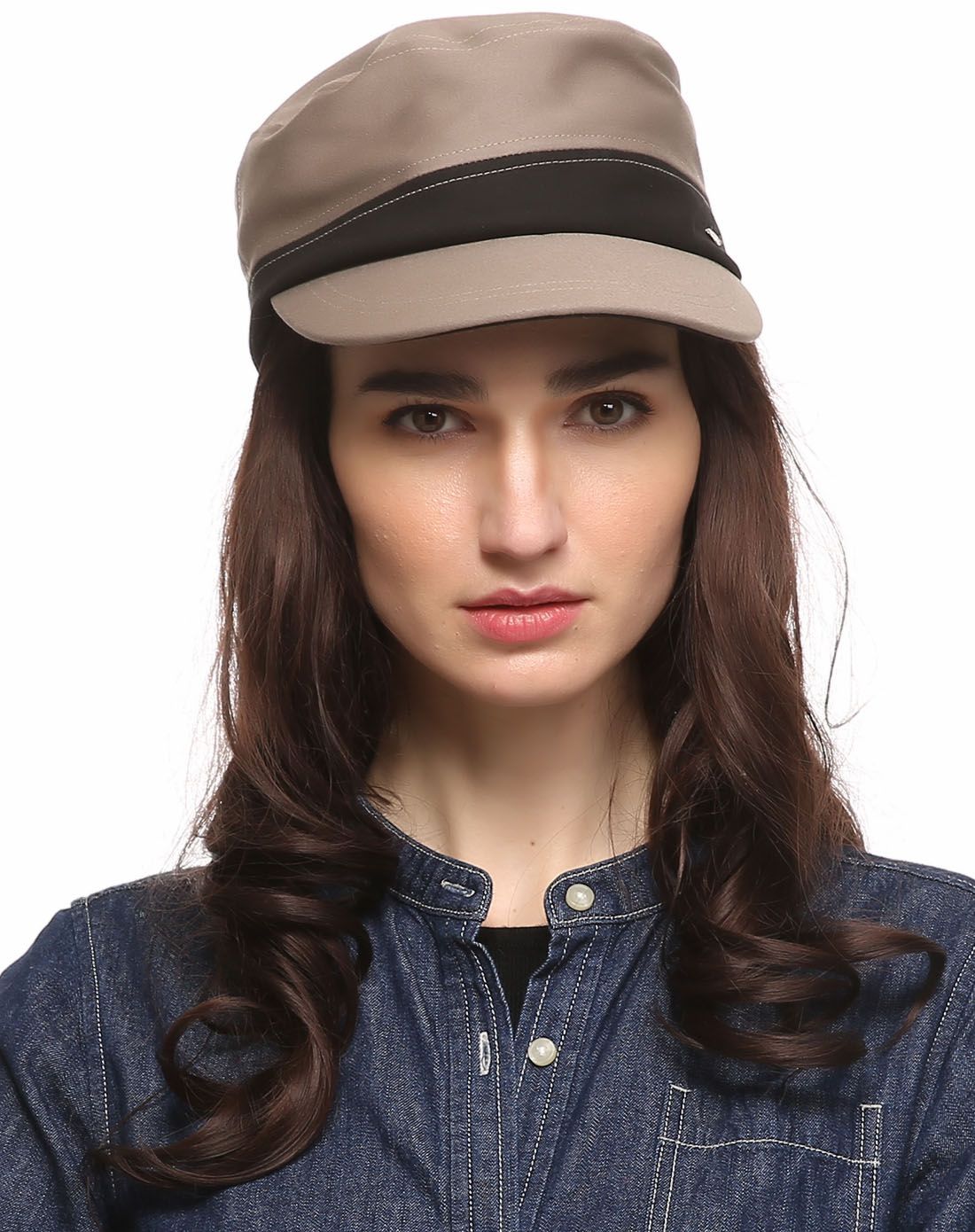 elle围巾专场专柜同款15秋冬全棉驼色邮差帽15wep-11-303-62_唯品会