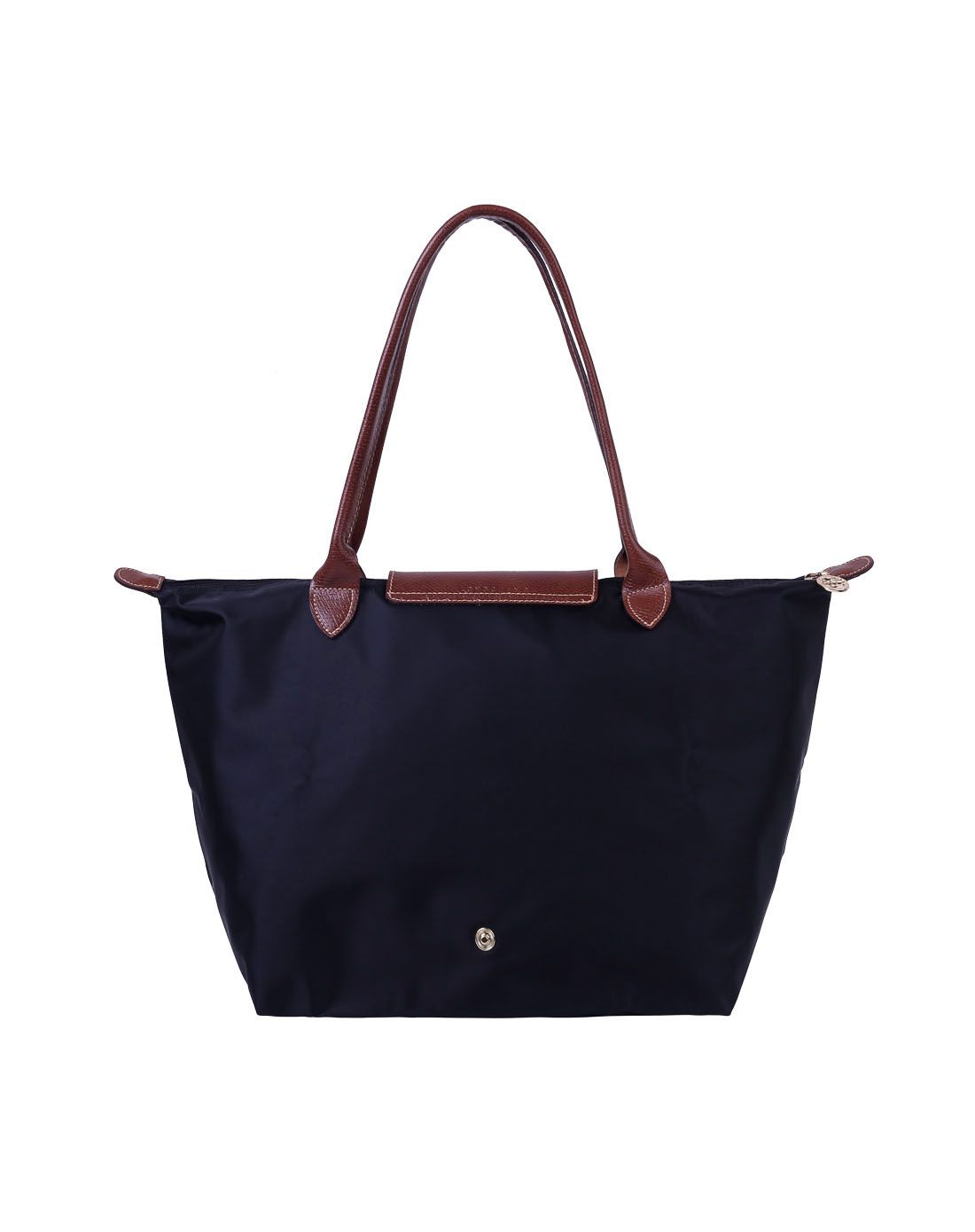 > longchamp黑色长柄大号折叠包