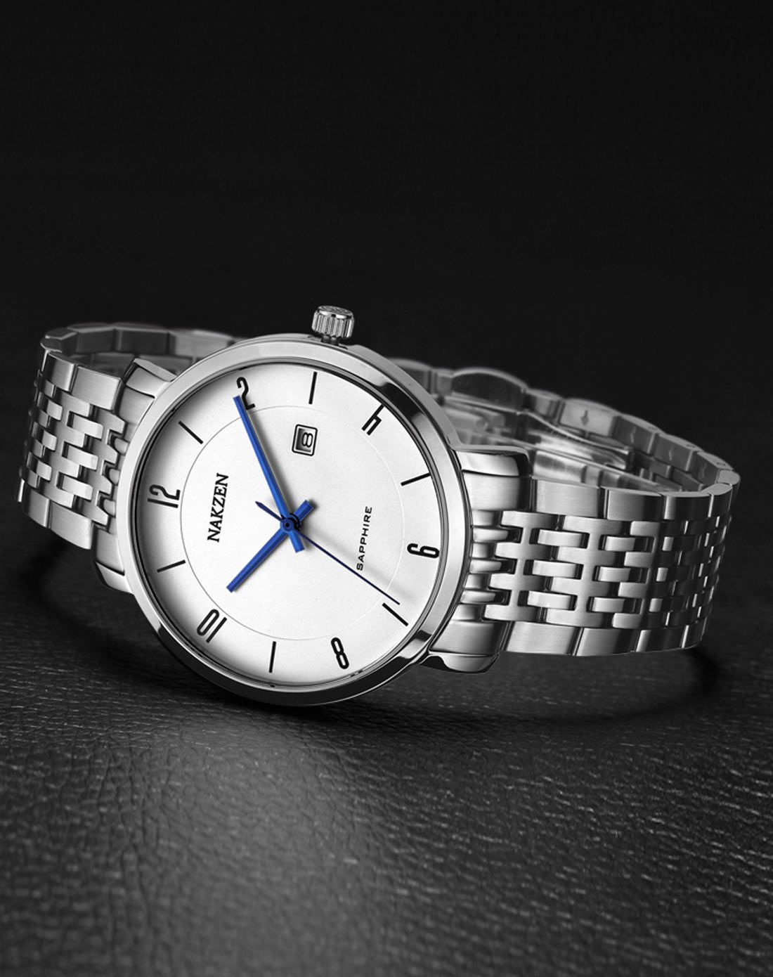 名古城nakzen手表专场 名古城 进口机芯蓝宝石镜面男士钢带石英表