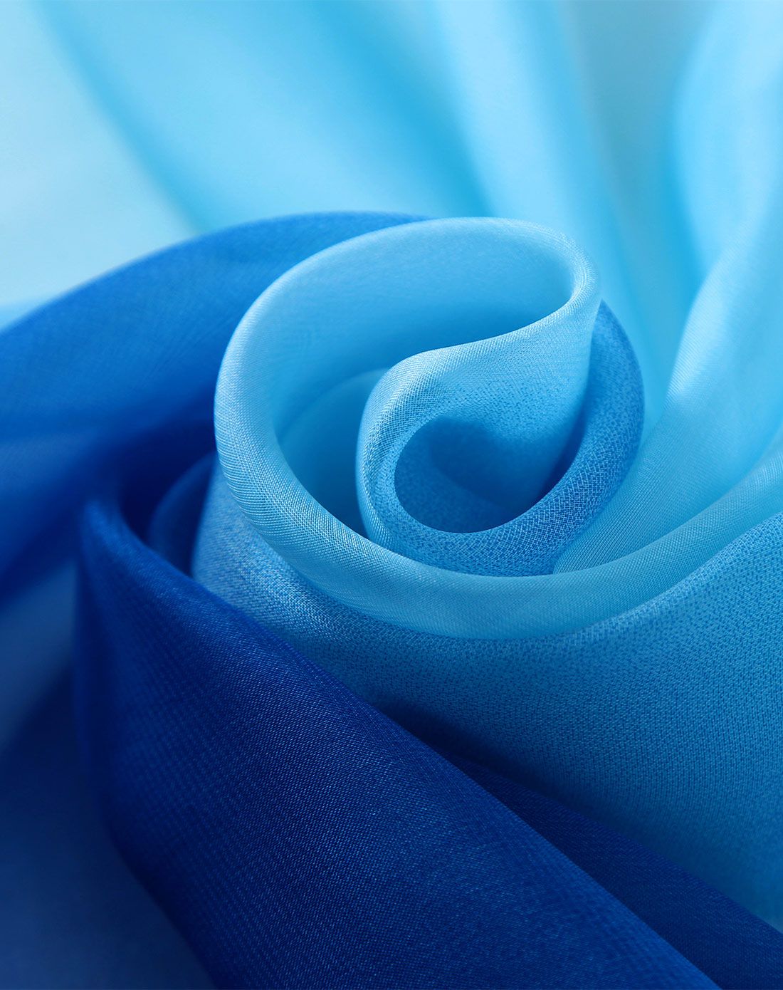 北极绒 女士蓝紫渐变月玲珑渐变色雪纺巾