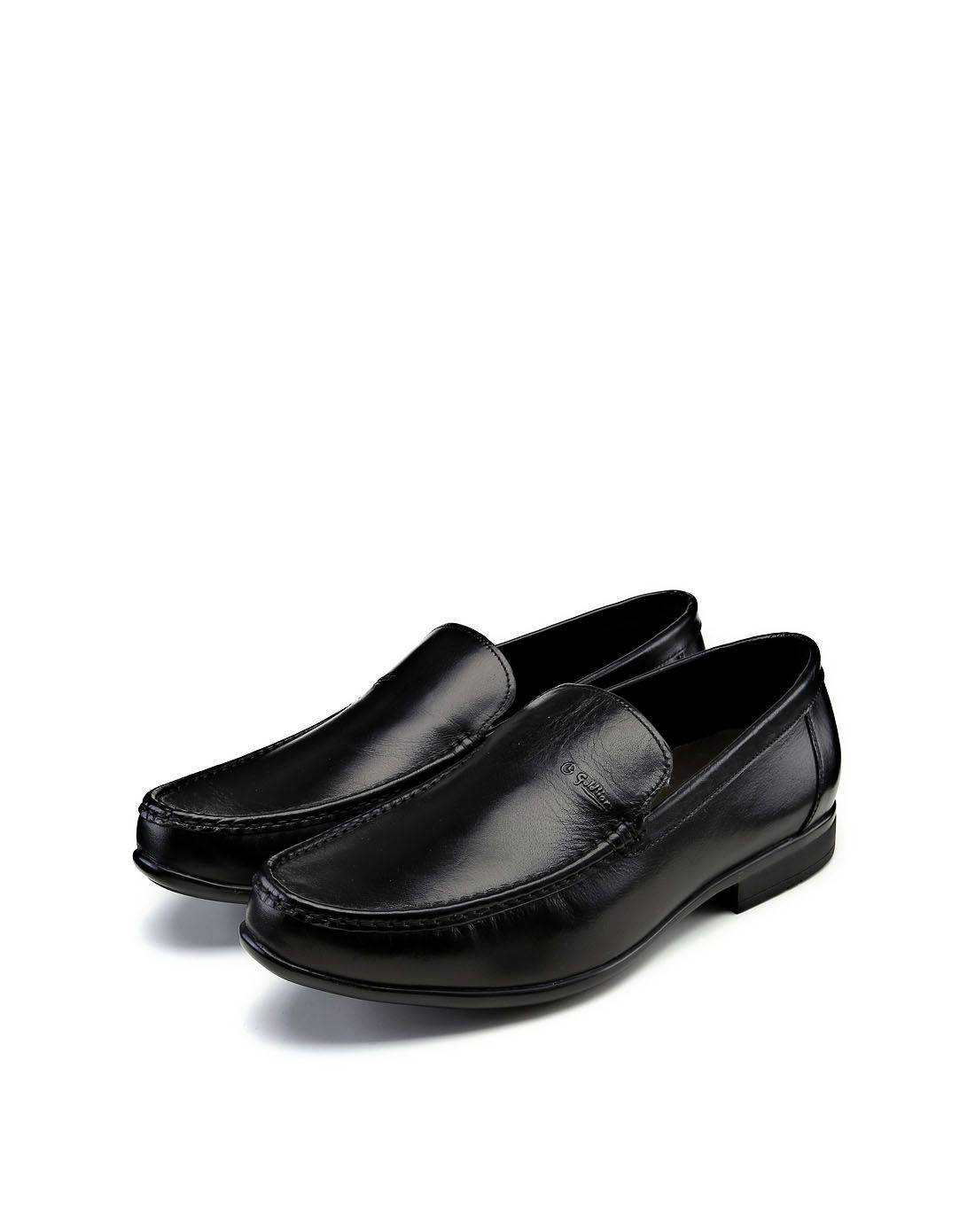 金利来goldlion 黑色胎水牛皮简约商务皮鞋