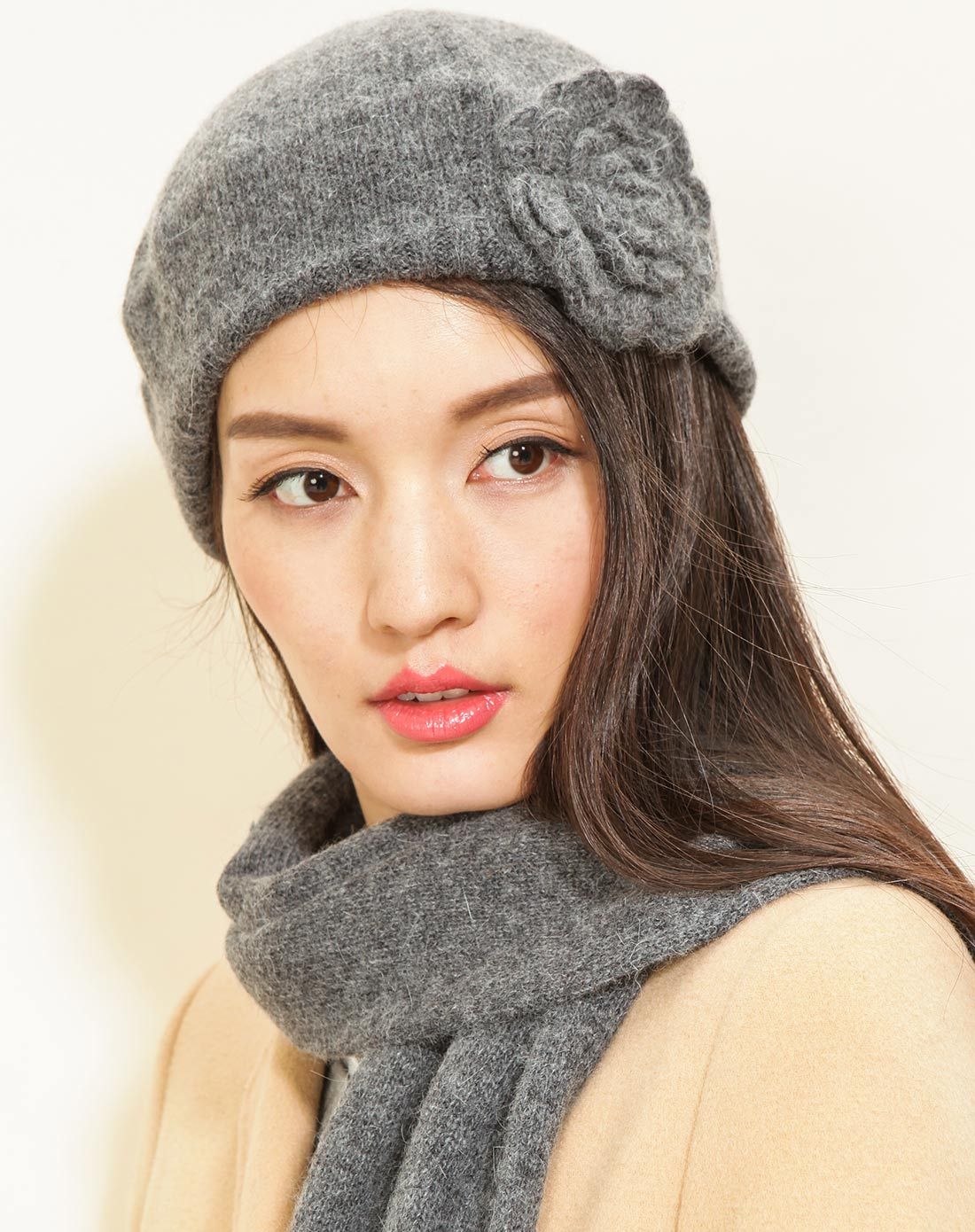 乐为comme la vie配饰专场秋冬新款女士时尚保暖针织羊毛帽14fb351-05
