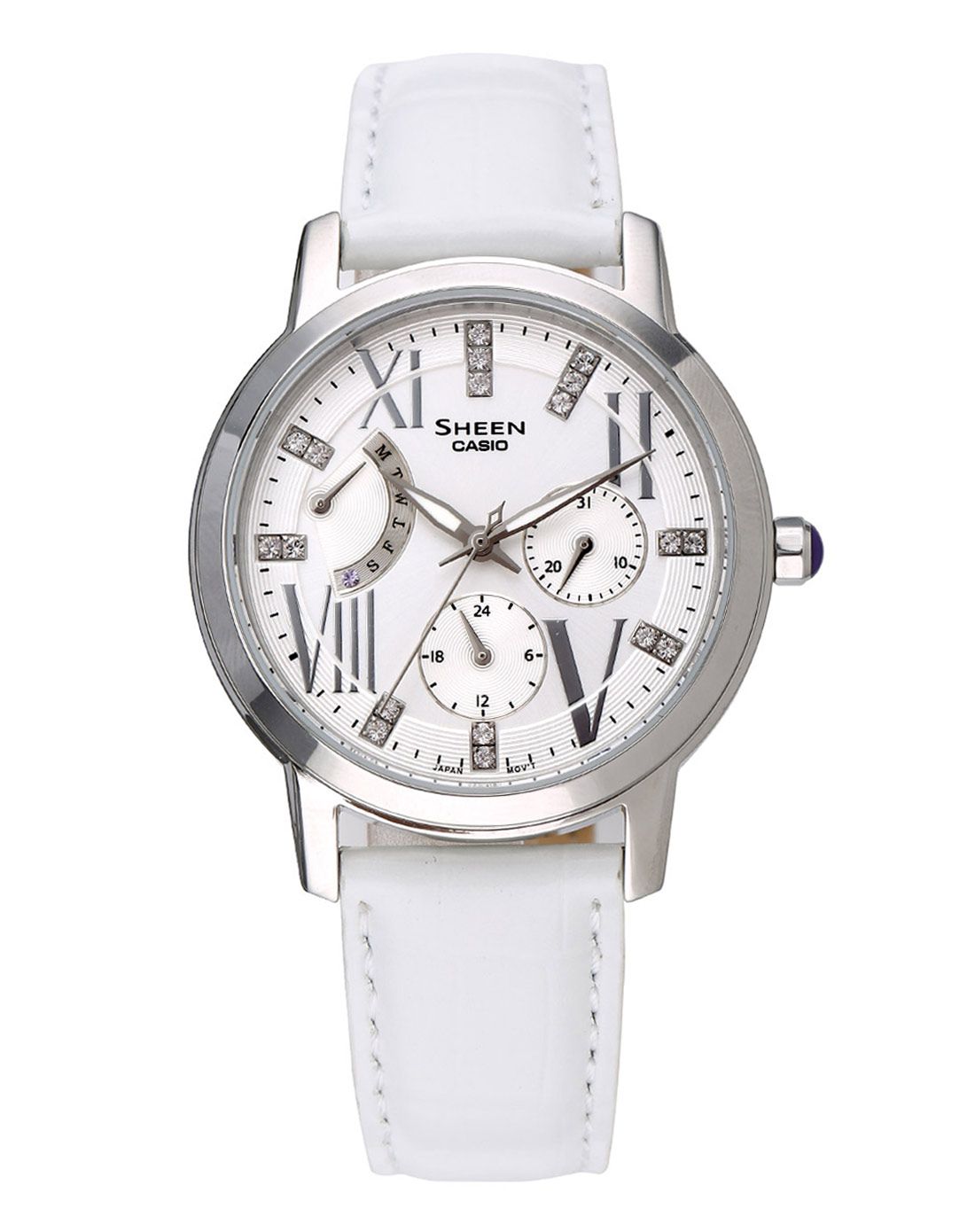 卡西欧casiocasio sheen系列奢华时尚石英女表she-3024l-7apr_唯品会