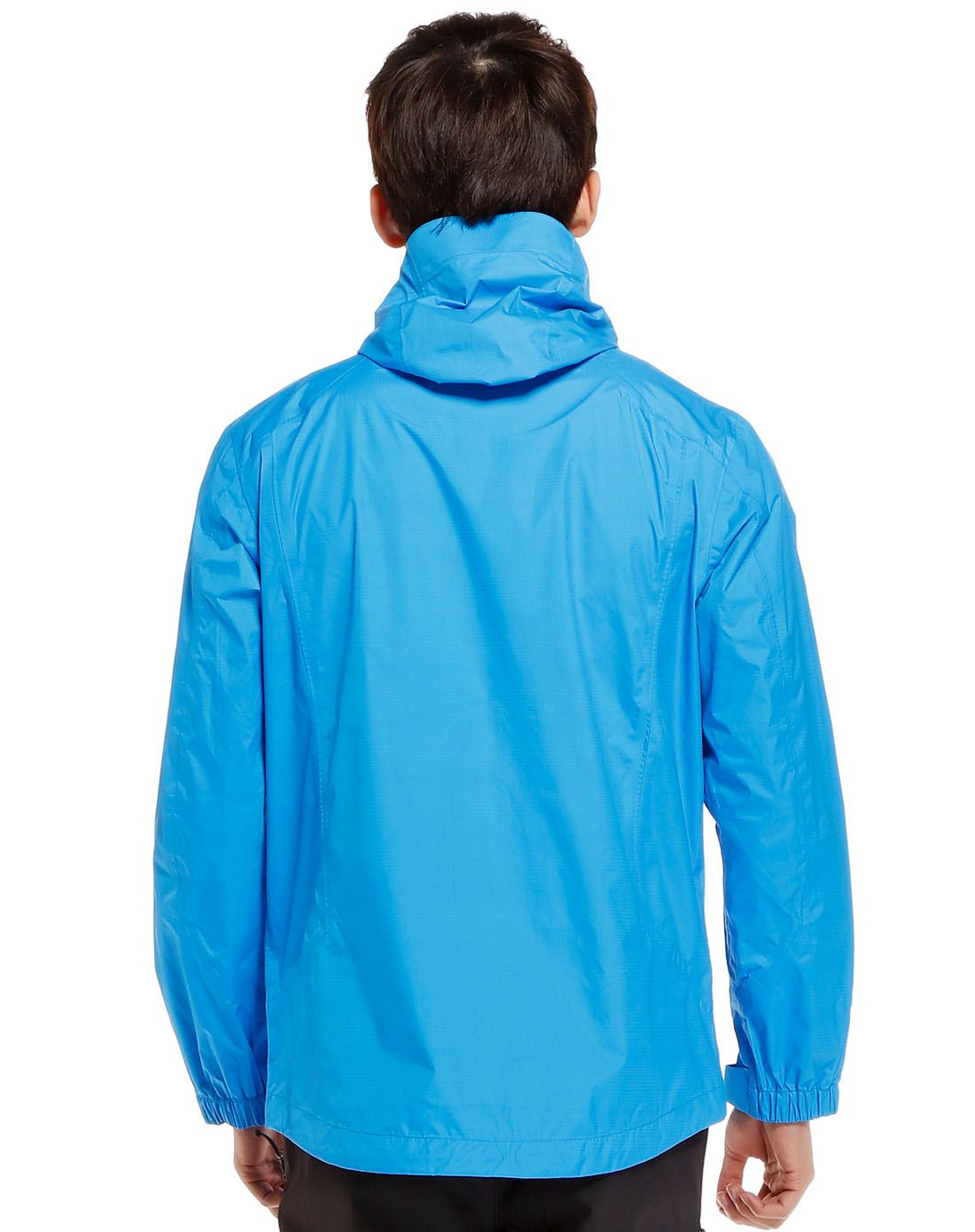 鲜蓝色男式两层半冲锋衣