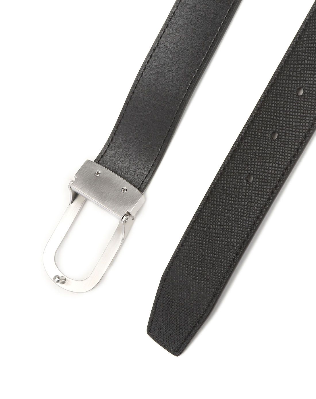 黑色二层牛皮商务皮带