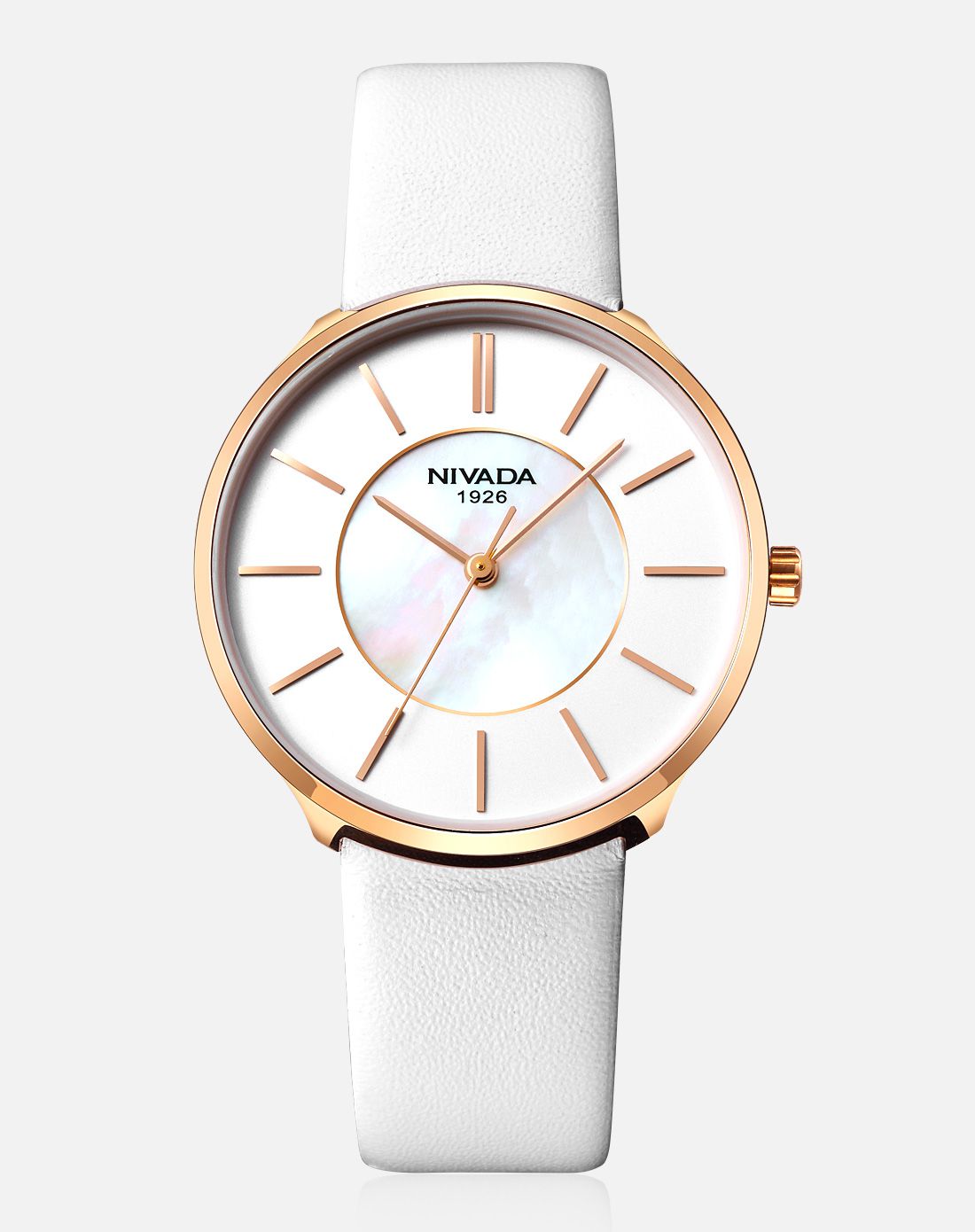 尼维达nivada手表专场 尼维达 女款细腻太阳纹盘面真皮石英腕表