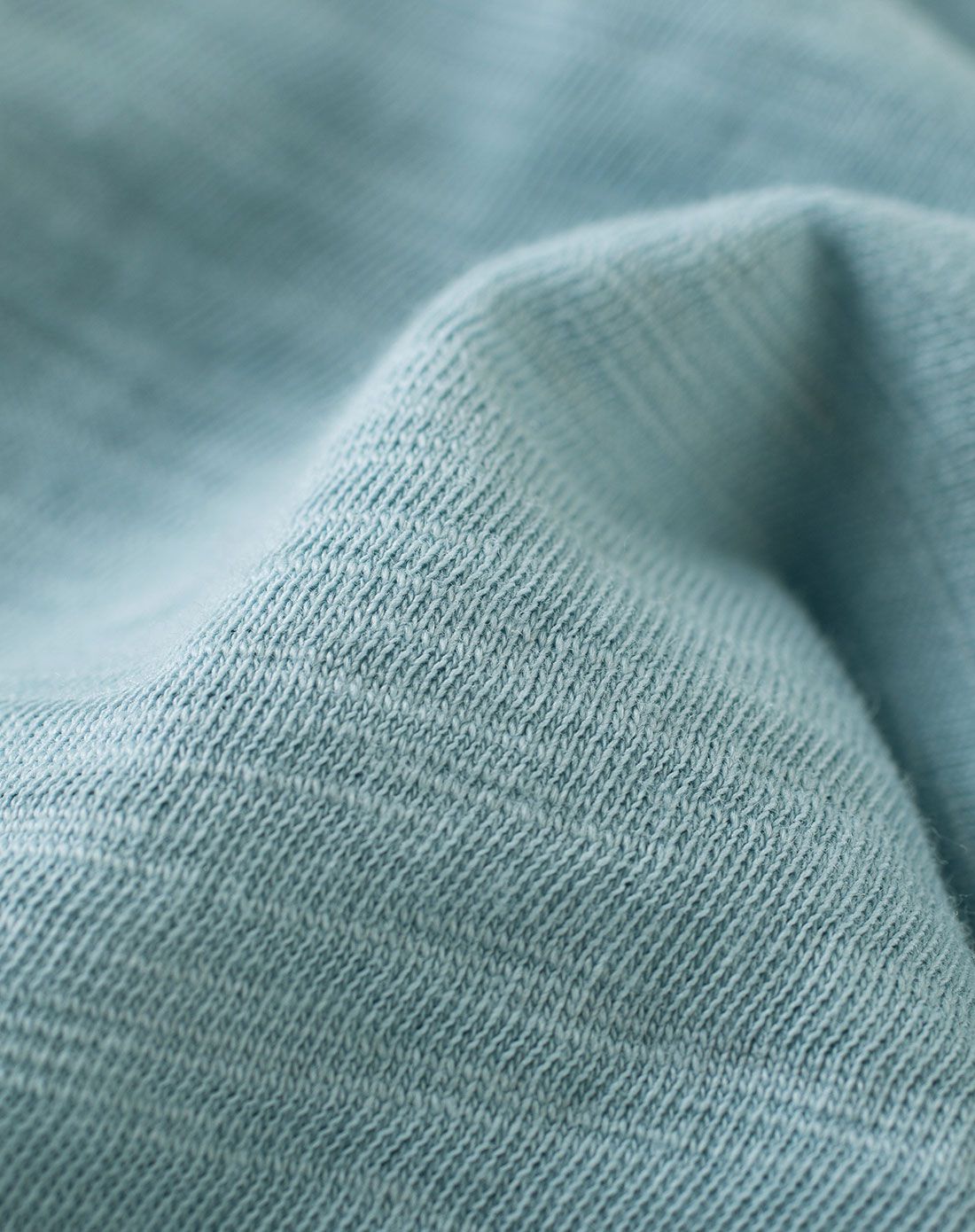 浅水蓝棉质印花t恤