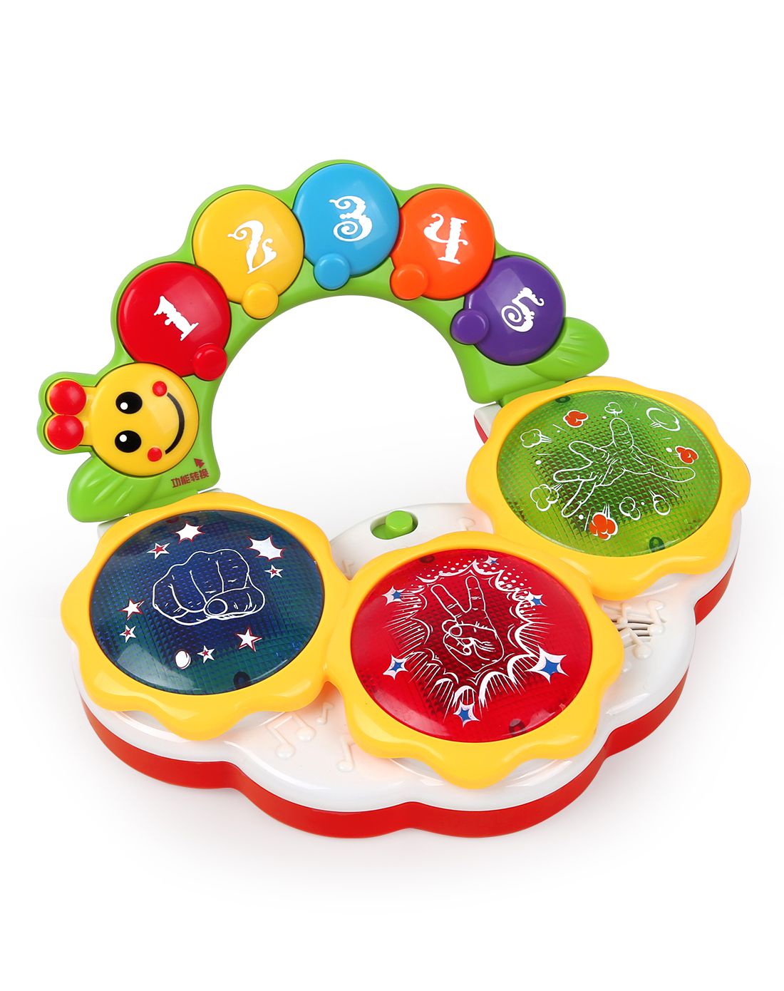 nükied纽奇宝宝早教益智手提手拍鼓玩具