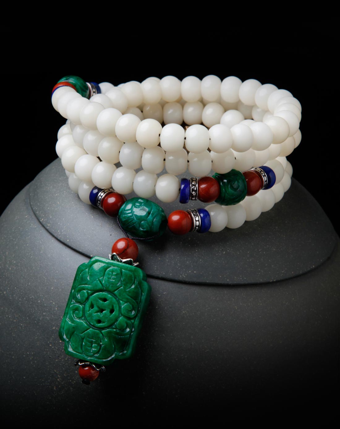 凤凰涅磐 通意 菩提根融色干青项链